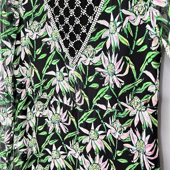 Dodo Bar Or Angelina Floral Print Jeweled Maxi Dress Long Sleeve‎ Formal 44/8 US - Picture 8 of 16